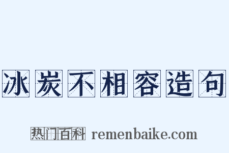 冰炭不相容造句是什么意思的图片